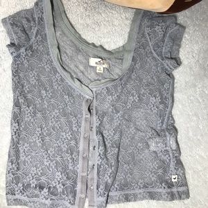 Hollister Lace Button Up Shirt